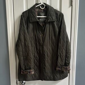 L.L. Bean Green Quilted Utility Jacket